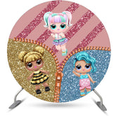 Lofaris Lol Glitter Surpise Cartoon Circle Backdrop Kit For Girl